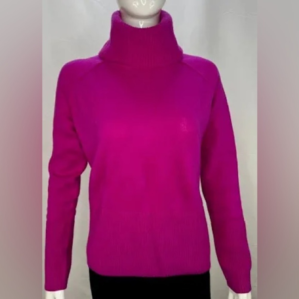 Athleta Fuchsia Cowl Neck Sweater